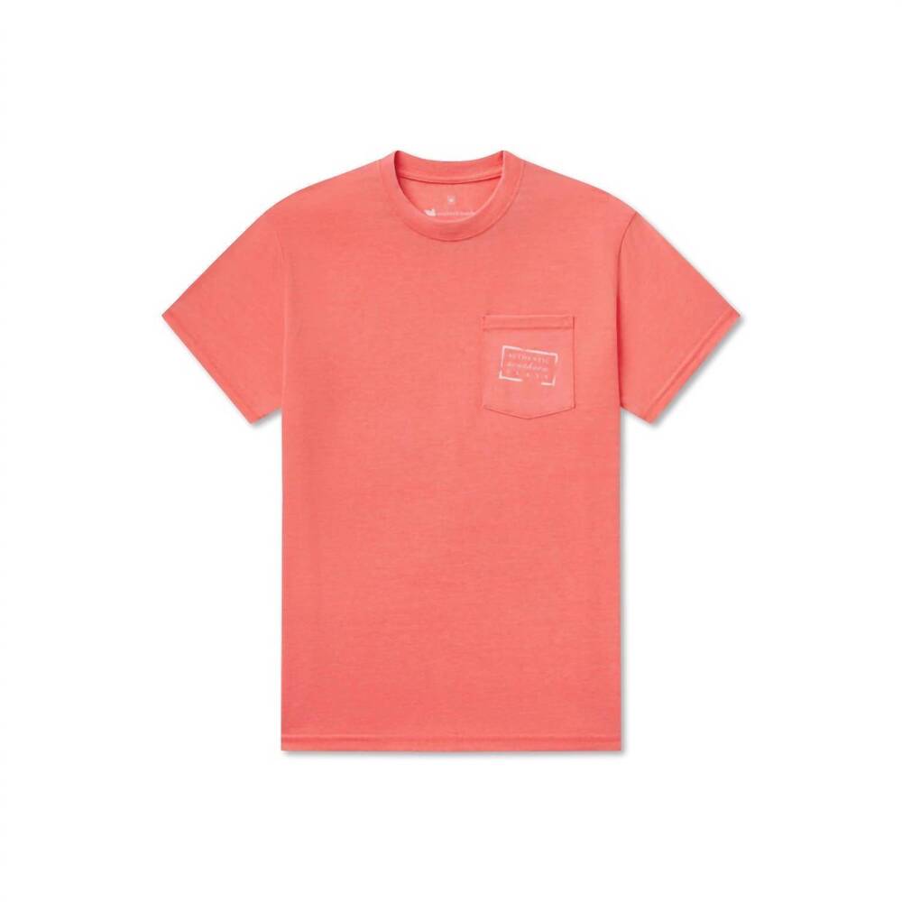 NEW SOUTHERN MARSH unisex seawash waves tee in coral
